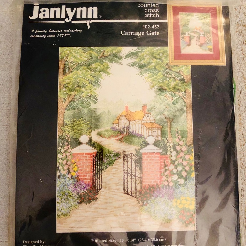 Cross Stitch Kit Carriage Gate 02-452 New Janlynn